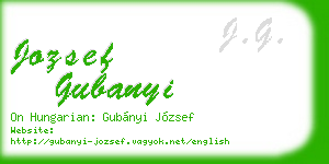 jozsef gubanyi business card